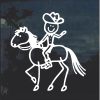 cowboy stick figure decal sticker