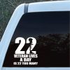 22 Veterans Lives A Day Decal Sticker