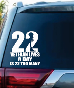 22 Veterans Lives A Day Decal Sticker