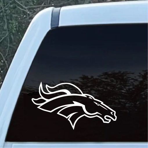Denver Broncos outlined decal sticker