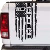 USMC Retired tailgate decal sticker