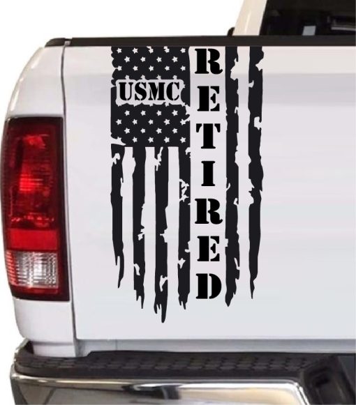 USMC Retired tailgate decal sticker