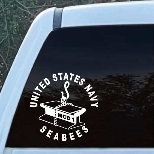 US Navy Seabees Steelworkers Window Decal Sticker