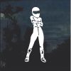 Female Stig Figure Standing Decal Sticker