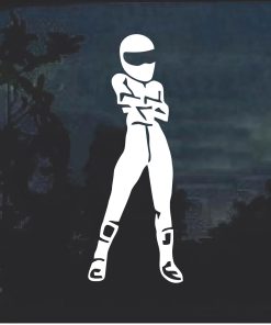 Female Stig Figure Standing Decal Sticker