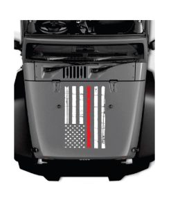 jeep hood thin Red Line decal sticker