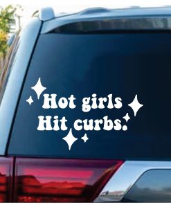 Hot girls Hit Curbs Decal Sticker