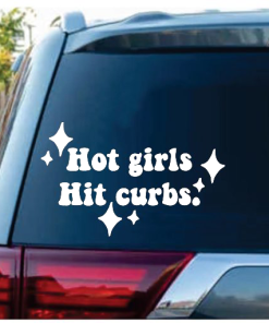 Hot girls Hit Curbs Decal Sticker