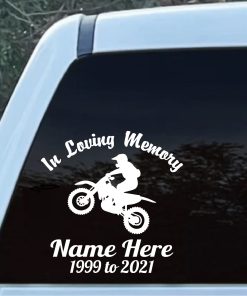 In Loving Memory Dirt Bike Decal Sticker