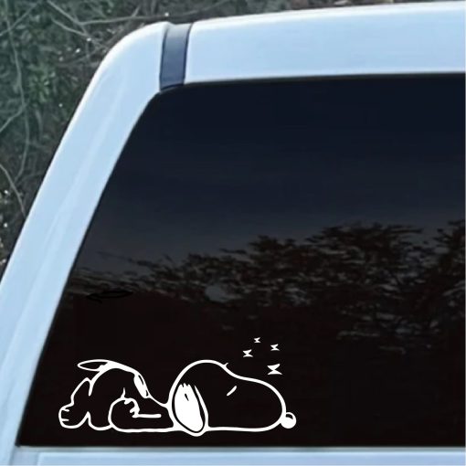 Snoopy sleeping decal sticker