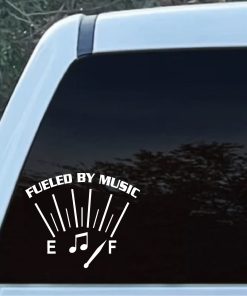 Fueled by Music Window Decal Sticker