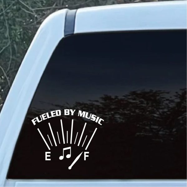 Fueled by Music Window Decal Sticker
