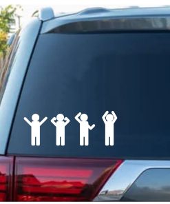 YMCA Stick Figure Family Decal Sticker