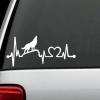 Howling Wolf Heartbeat Love window decal Sticker