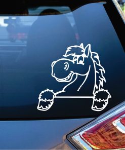 Horse Decal Sticker Cute Peeking Horse