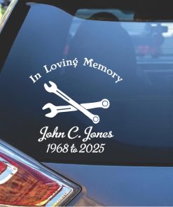 In loving memory auto mechanic | Custom Sticker Shop