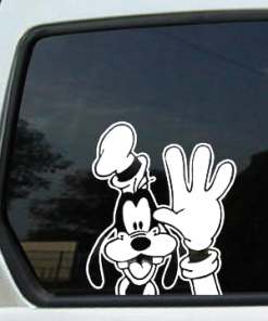 Goofy Waving - Cartoon Decal Sticker