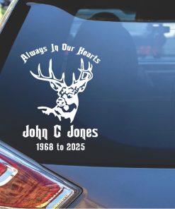 In Memory Deer Head Hunting Decal Sticker