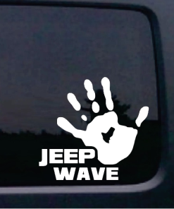 Jeep Wave Hand Jeep A3 - Jeep Wrangler Decals