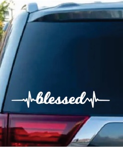 blessed Heartbeat Window Christian stickers for your car and truck