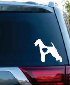 Love my Airedale Terrier Heart Decal Sticker