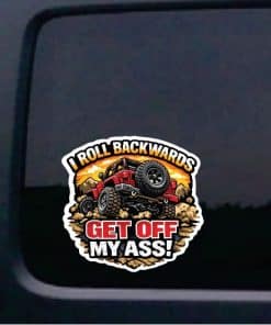 Jeep I roll back get off my tail decal sticker