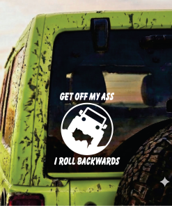 Jeep get off my ass I roll Decal Sticker