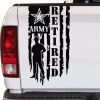 Army Drill Sergeant Weathered Flag Tailgate Decal Sticker