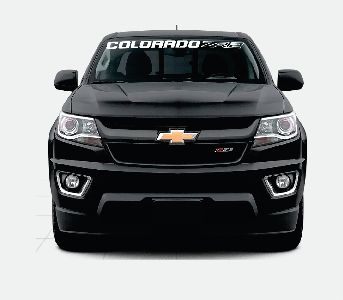 Chevy Colorado Zr2 Windshield Decal Sticker | Custom Sticker Shop Chevy Colorado Zr2 Windshield Decal Sticker