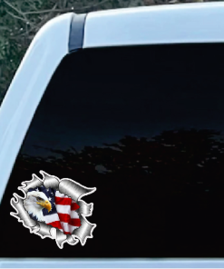 Eagle torn Full color decal sticker