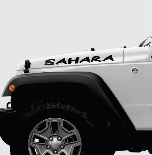 Jeep Wrangler Sahara Muddy Hood decal sticker