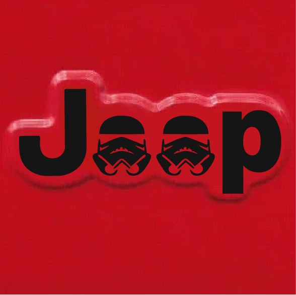 Jeep wrangler storm trooper raised fender sticker | Custom Sticker Shop Jeep wrangler storm trooper raised fender sticker