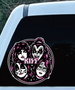 Kiss Band Pink Full Color Decal Sticker | Custom Sticker Shop Kiss Band Pink Full Color Decal Sticker