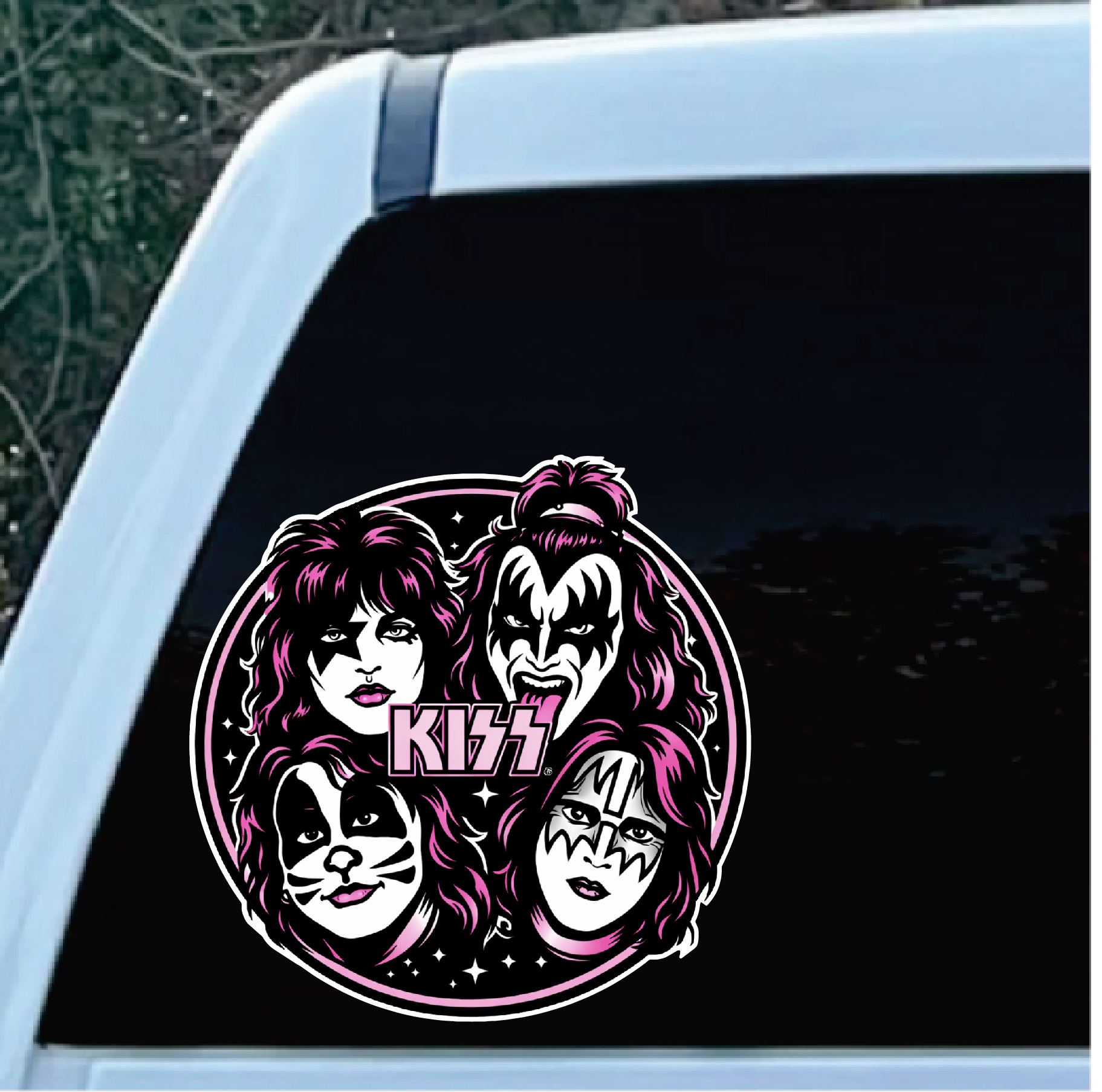 Kiss Band Pink Full Color Decal Sticker | Custom Sticker Shop Kiss Band Pink Full Color Decal Sticker