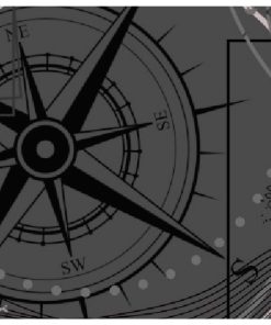 Abstract travel-themed collage with a compass rose, world map, tree, waves, and coordinates to evoke navigation and exploration.