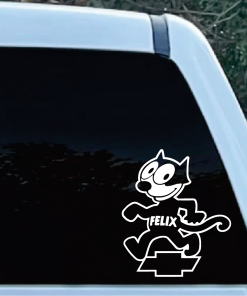 Felix the cat chevy bowtie decal sticker