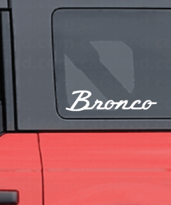 Ford Bronco side Script window Decal Sticker