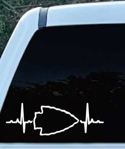 Love Kansas City Chiefs Heartbeat Window Decal Sticker
