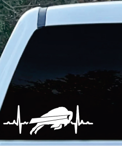 Love Buffalo Bills Heartbeat Window Decal Sticker