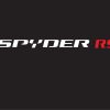Brand logo reading SPINDER RS in white and red on a dark background.